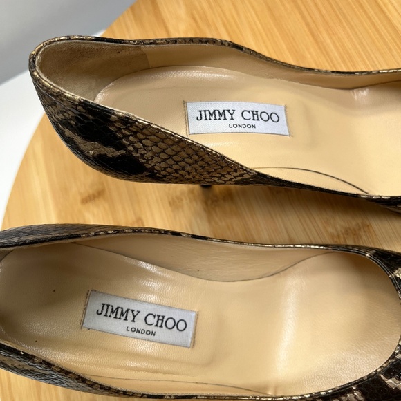 Jimmy Choo London Gilbert Snakeskin/Python Leather Pumps Size 41/10 - Picture 1 of 5